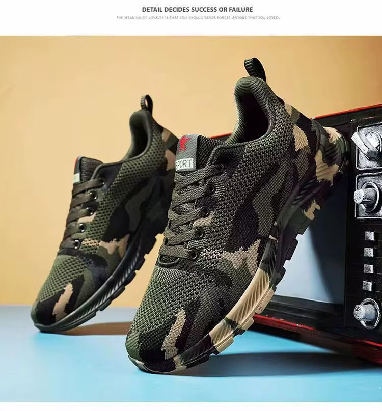 Baskets "Force Camo" – Chaussures de Sport Respirantes Édition Militaire