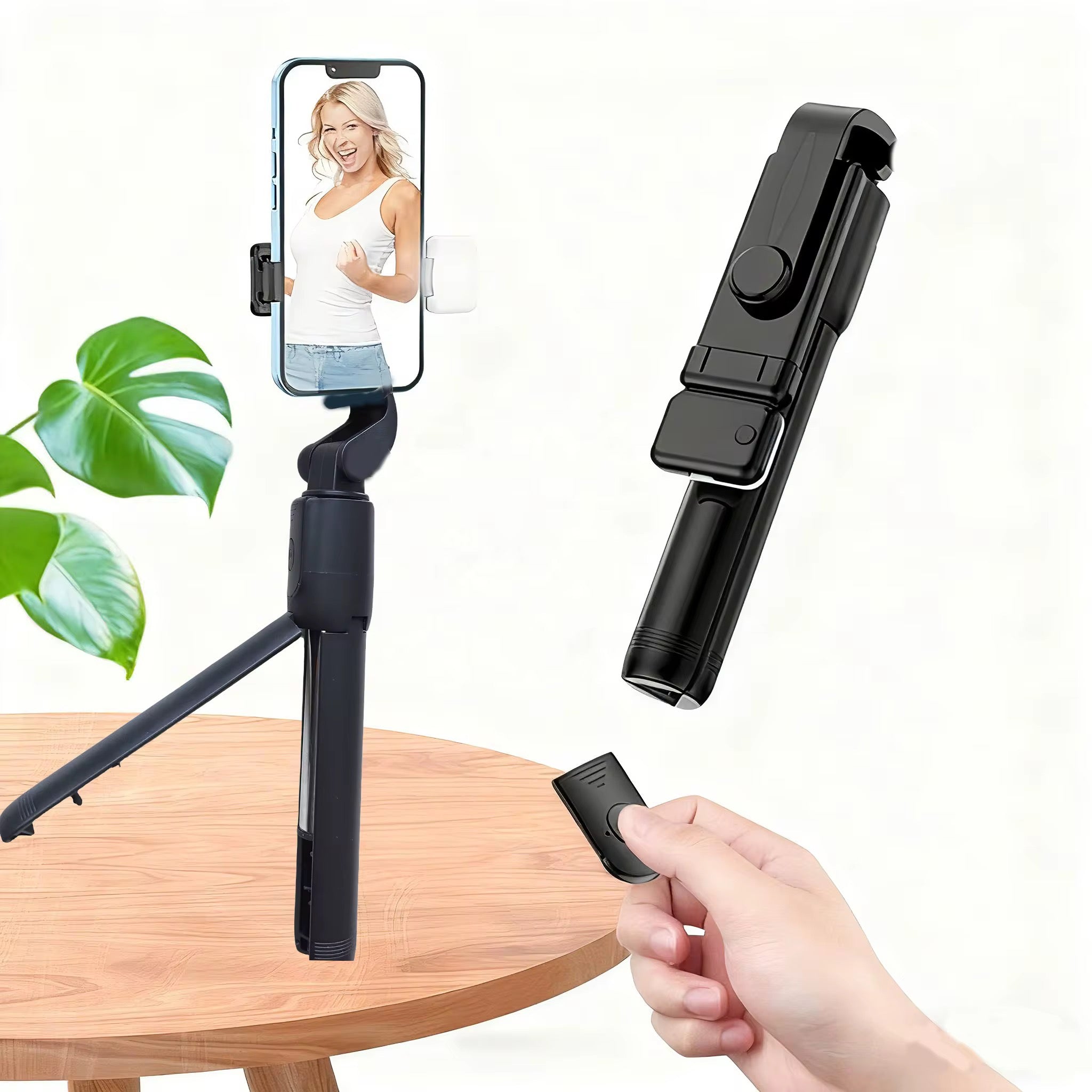 Perche à Selfie 3-en-1 avec Trépied Intégré et Télécommande Bluetooth