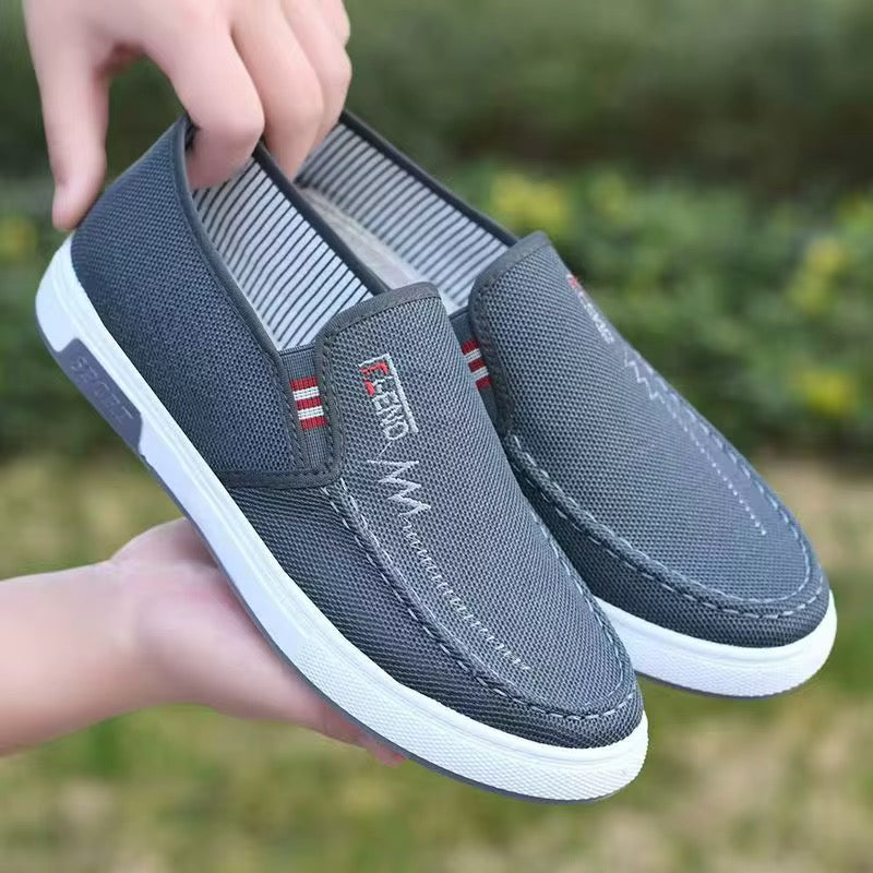 Mocassins "Easy-Walk" en Toile – Chaussures Sans Lacets à Semelle Souple