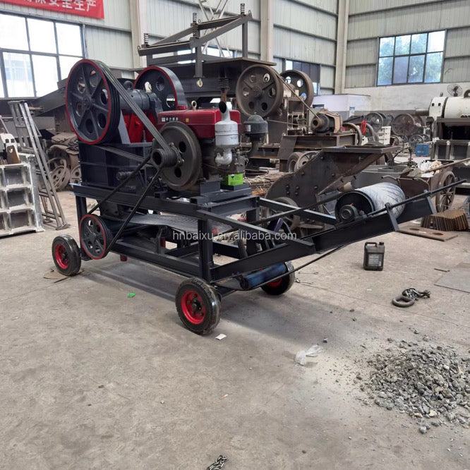 Concasseur à Mâchoires PE-150*250 - Avec convoyeur de 3m – Performance de Broyage pour Mines et Construction.