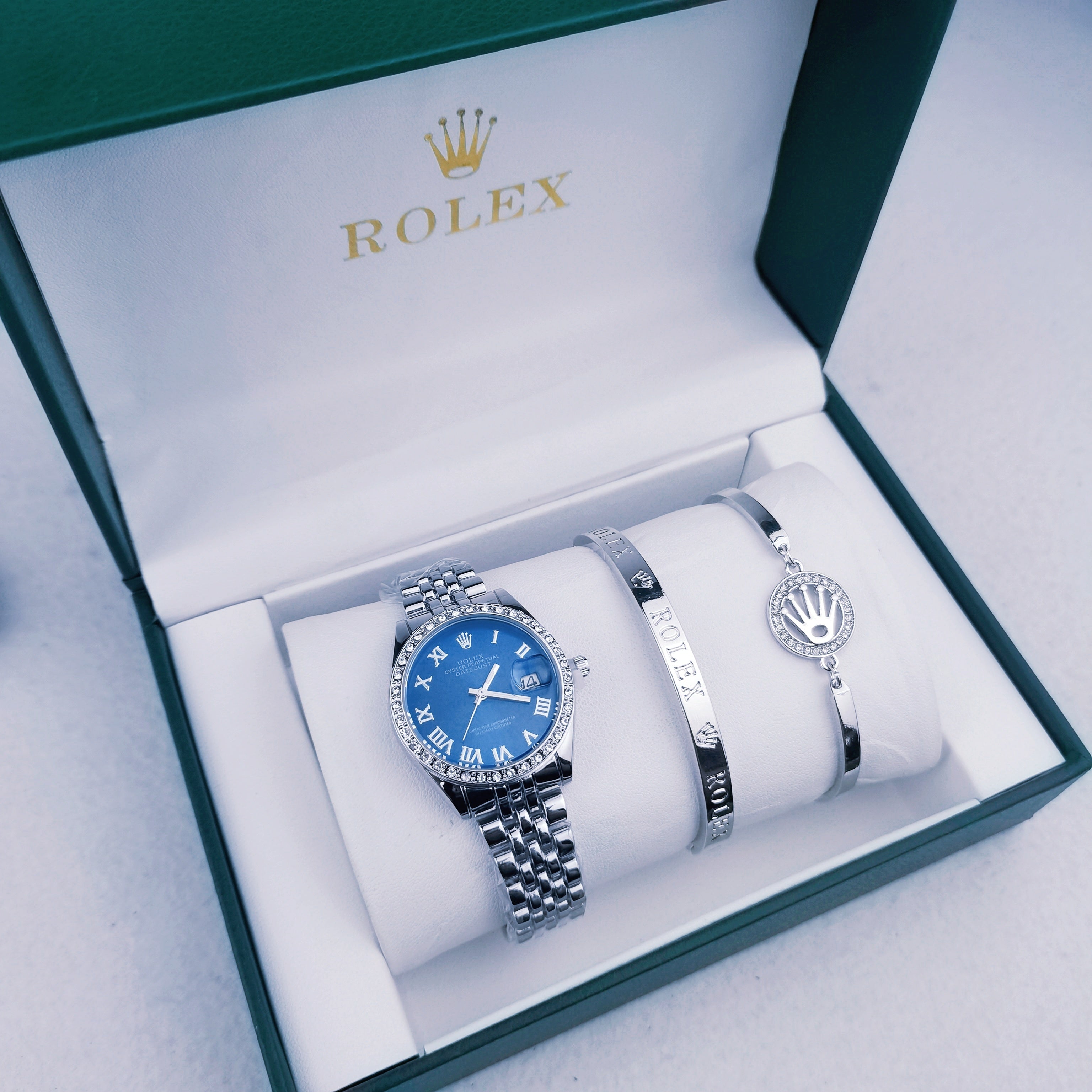 Montre inspirée de la Rolex Rolex Datejust accompagné des bracelets Rolex