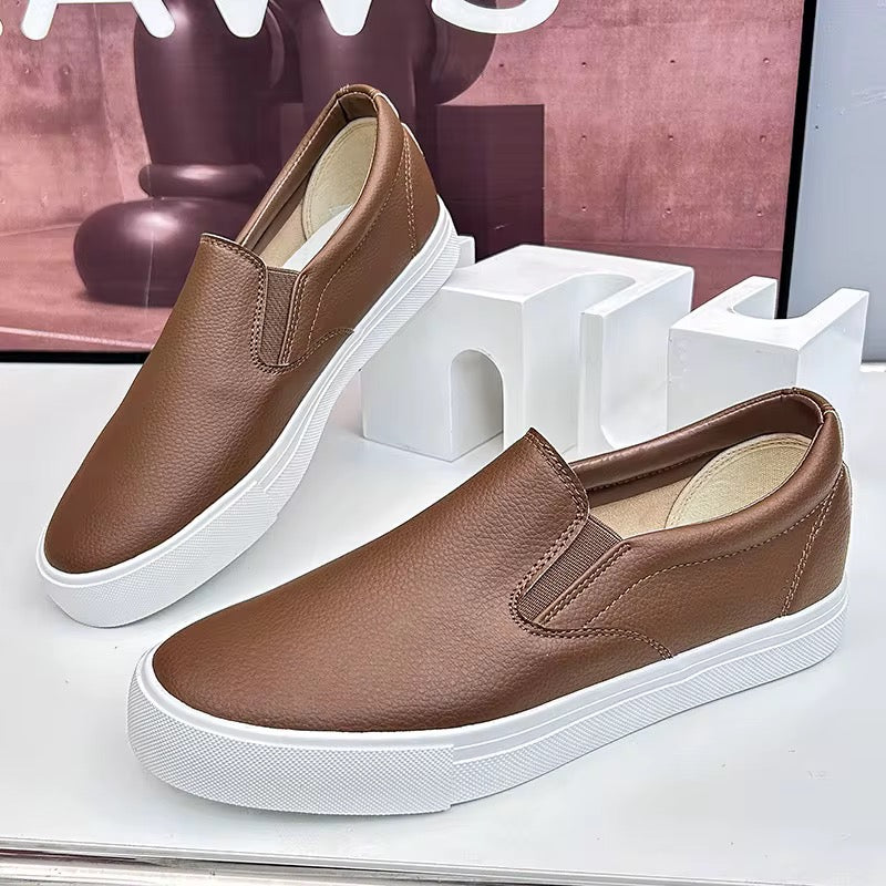 Baskets "Easy-Walk" en Cuir PU – Confort Imperméable & Style Épuré