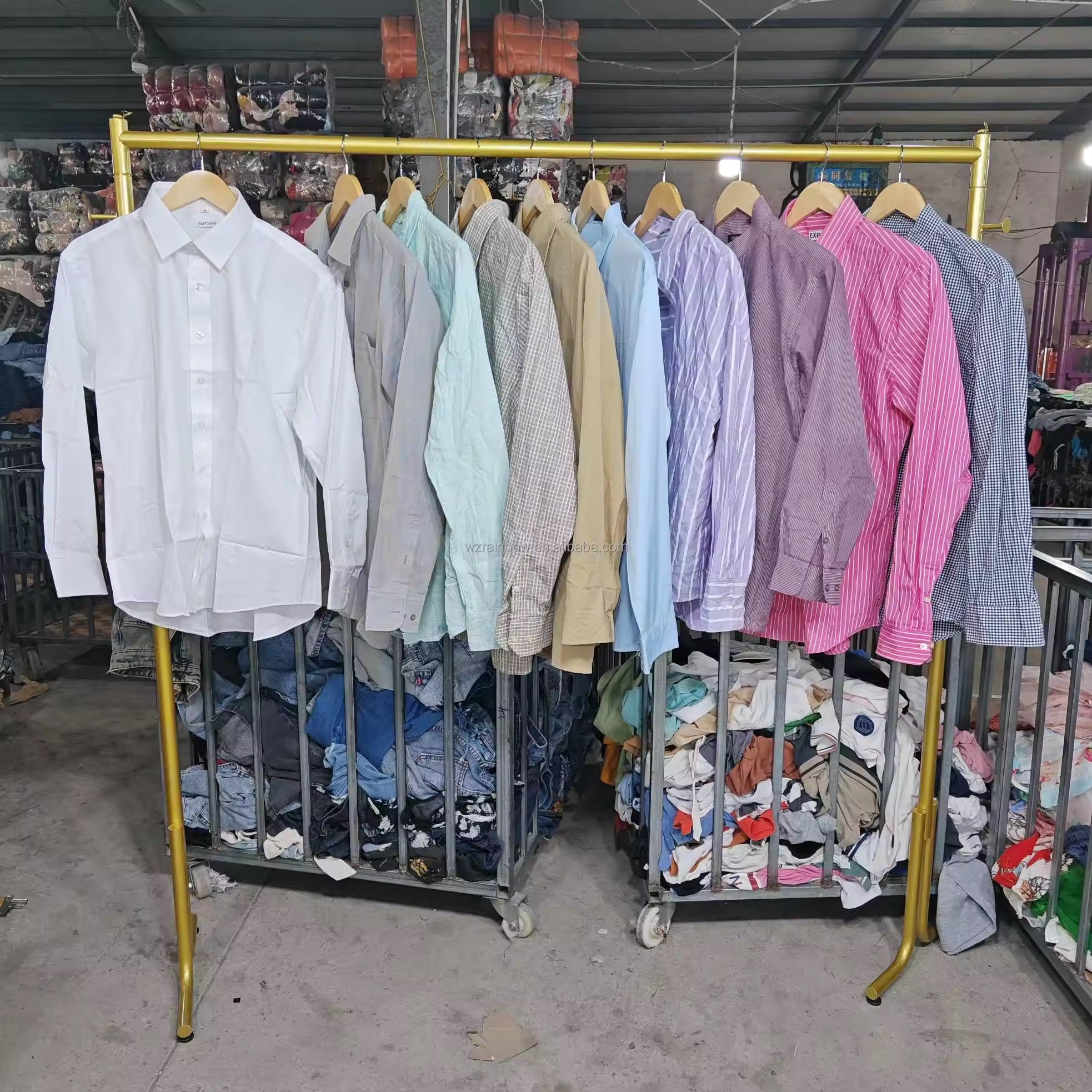 Balles de Chemises Homme Qualité A – Lot de 100 kg Prêt-à-Porter Été