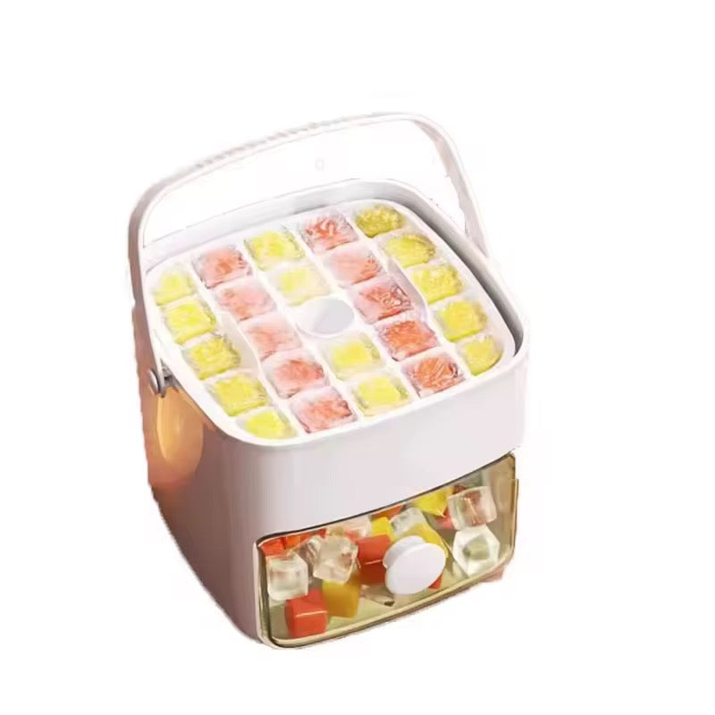 Machine à Glaçons Manuelle avec Réservoir – Idéal pour Cocktails, Jus et Boissons Fraîches