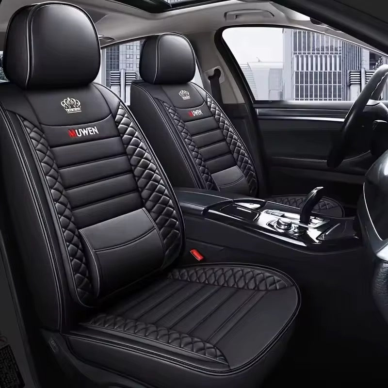 Housse de Siège Auto Intégrale en Cuir Premium - Protection de Siège de Voiture Toutes Saisons