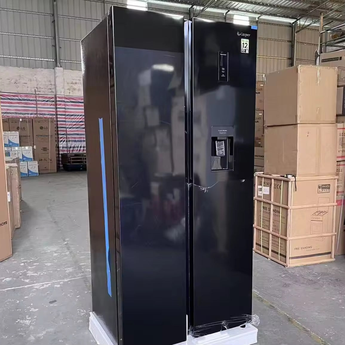 Réfrigérateur Intelligent "Black Onyx" 495L - Double Porte avec Distributeur d'Eau