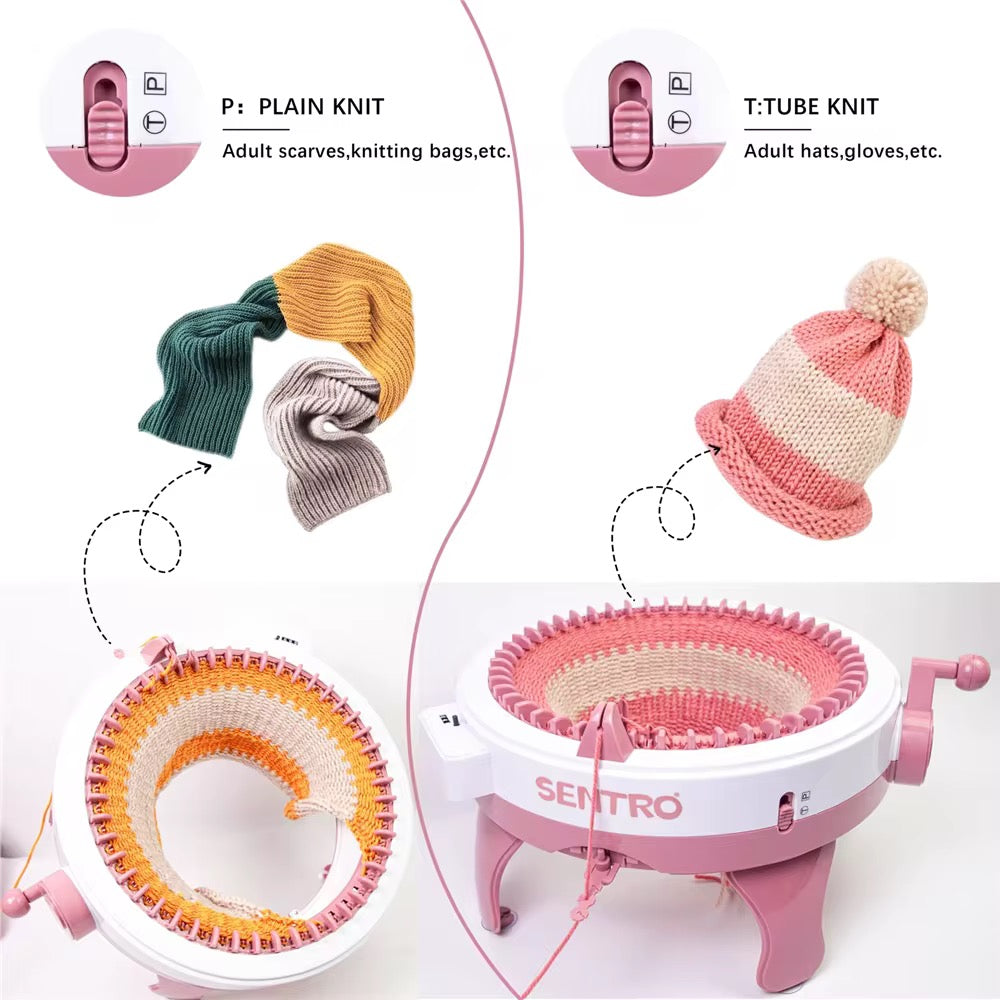 Machine à Tricoter Circulaire "Sentro" – 40 ou 48 Aiguilles pour Créations DIY Rapides