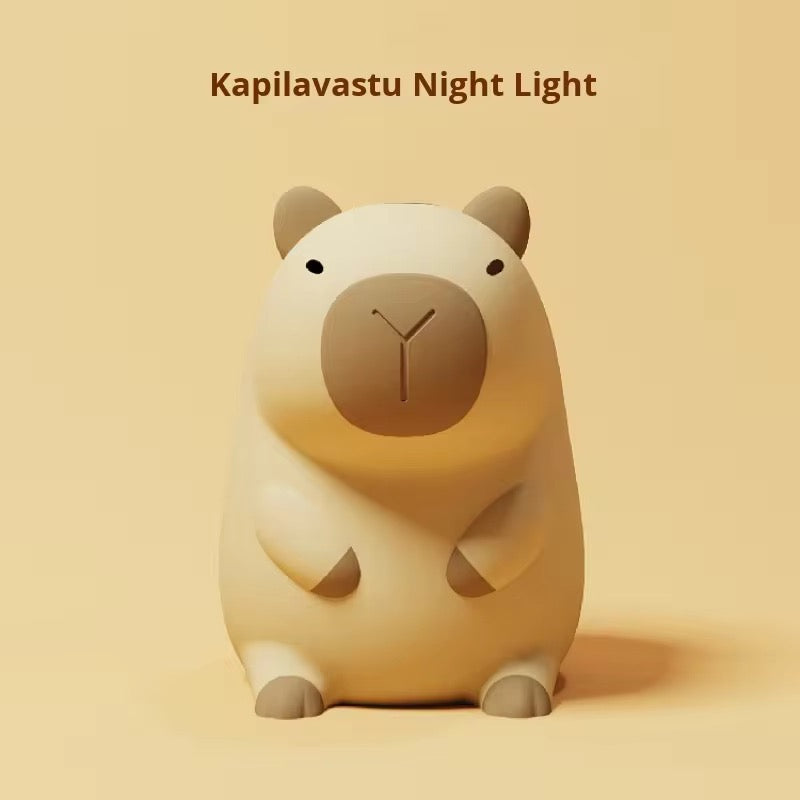 Veilleuse Capybara en Silicone Souple – Lampe LED Rechargeable Tactile pour Enfant & Déco Zen
