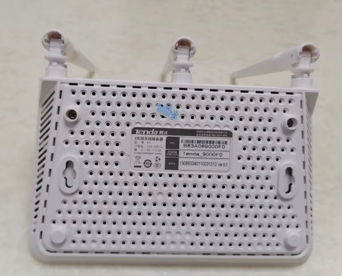 Routeur Wi-Fi Tenda F3 – 300 Mbps Haute Performance & Large Couverture