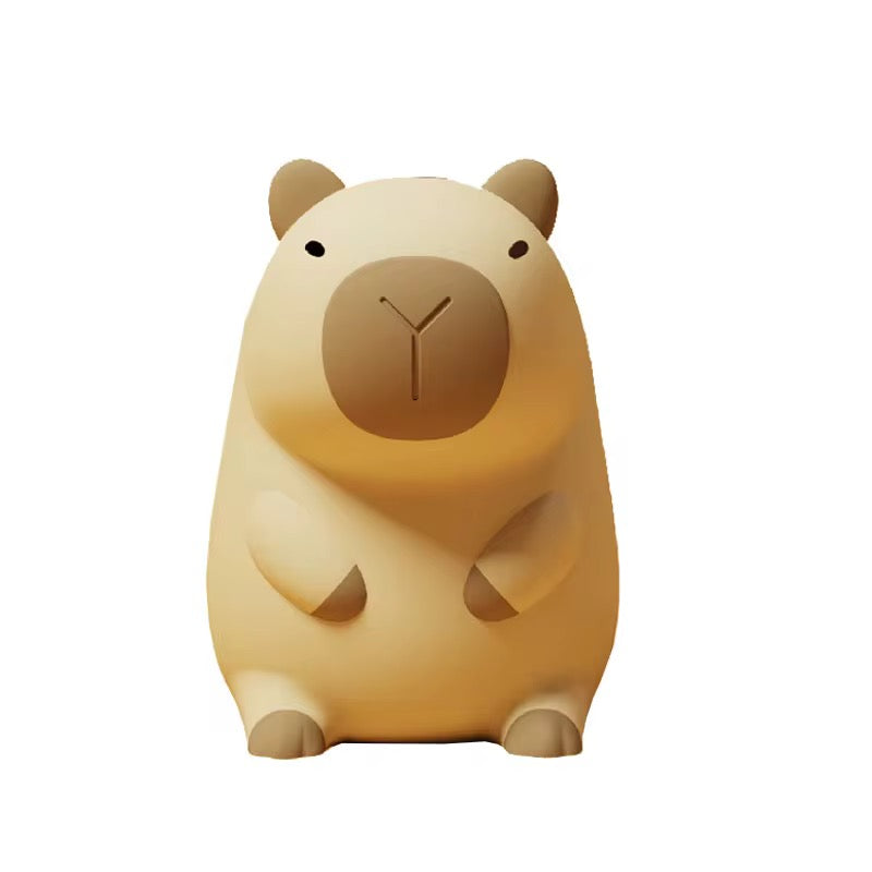 Veilleuse Capybara en Silicone Souple – Lampe LED Rechargeable Tactile pour Enfant & Déco Zen