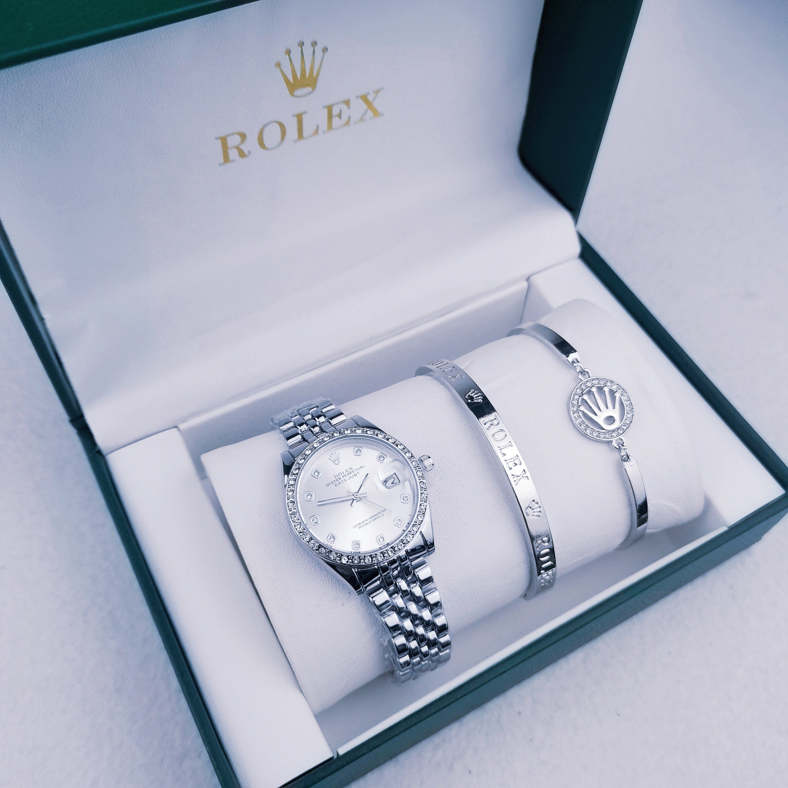 Montre inspirée de la Rolex Rolex Datejust accompagné des bracelets Rolex