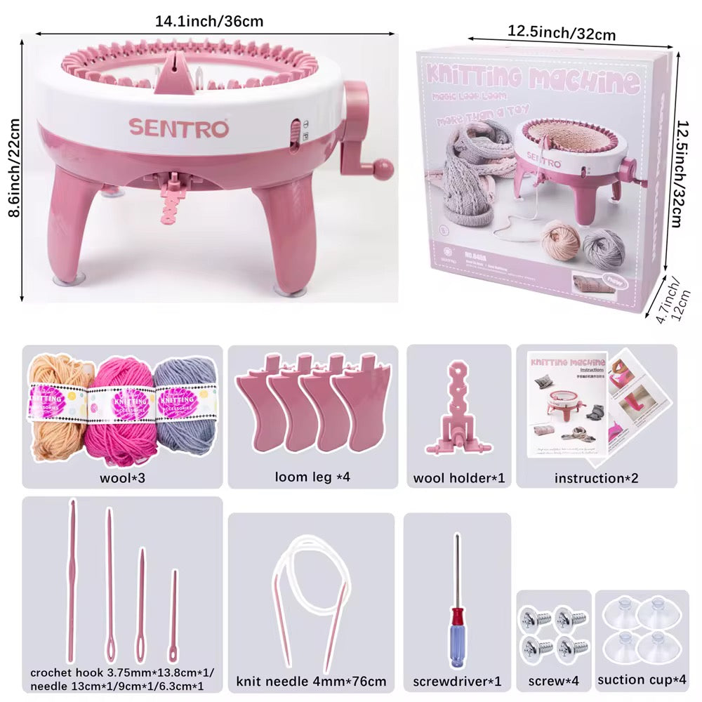 Machine à Tricoter Circulaire "Sentro" – 40 ou 48 Aiguilles pour Créations DIY Rapides