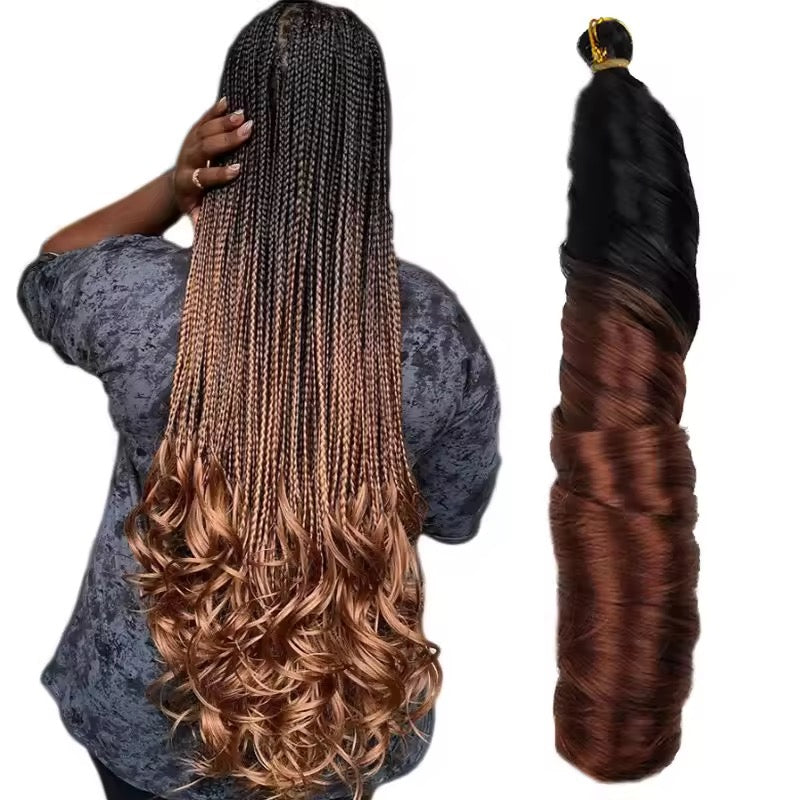 Mèches de Tressage French Curl – 150g Cheveux Bouclés pour Crochet Braids