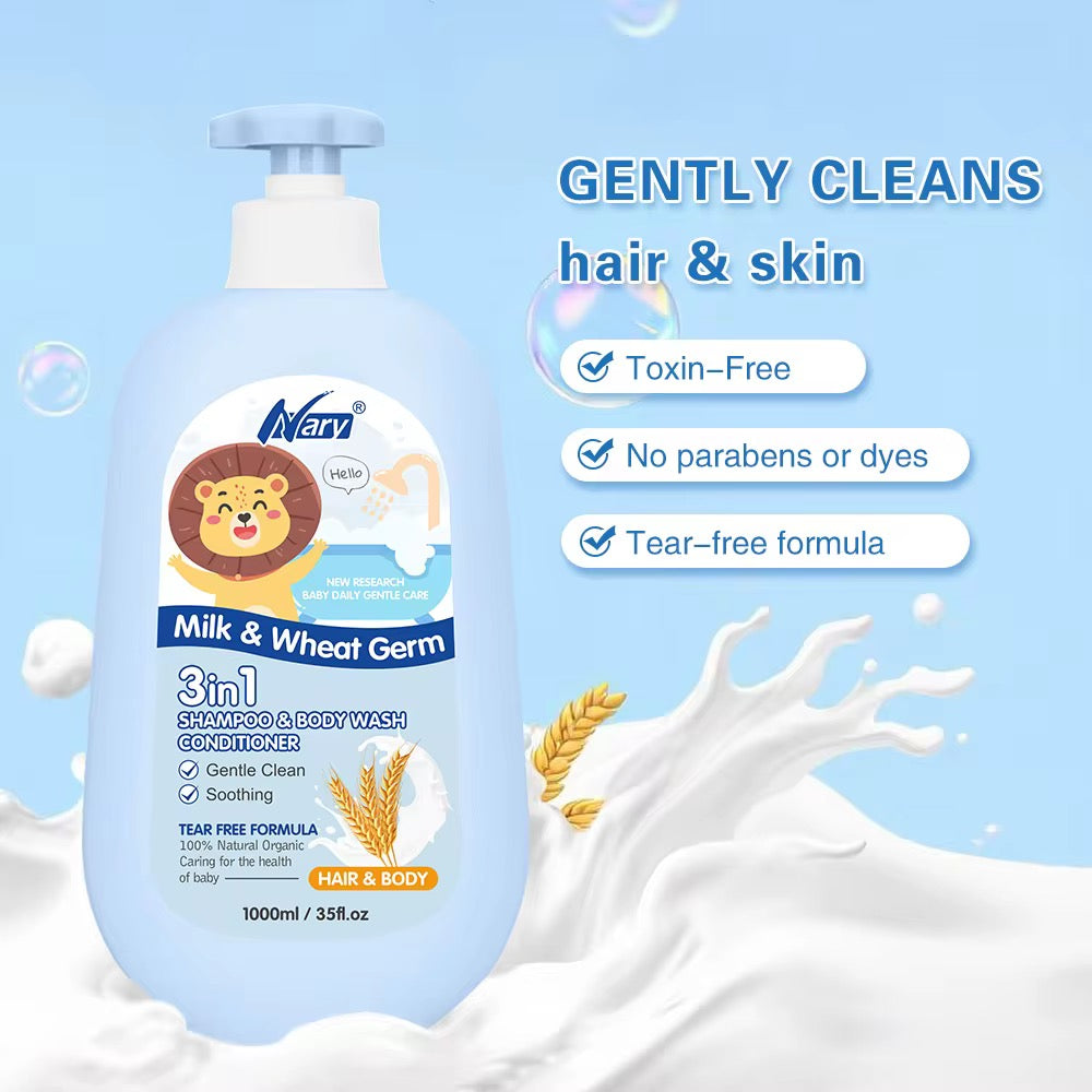 Pack Bain Bébé Nary – Formule "Sans Larmes" 100% Naturelle (1000ml)