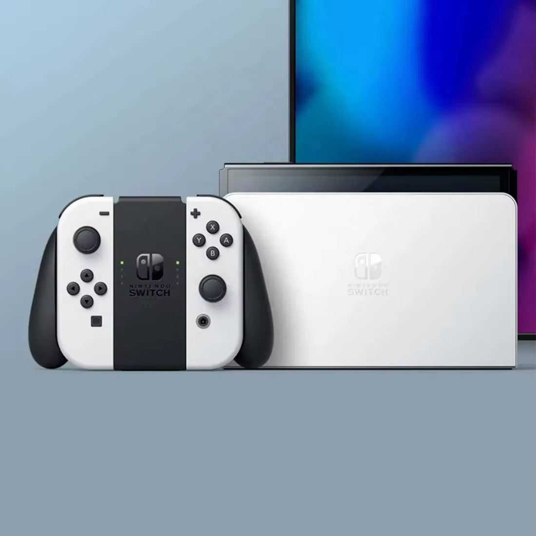 Console Nintendo Switch Modèle OLED – Écran 7 Pouces, 64 Go, Wi-Fi Haute Vitesse – Blanc Intense