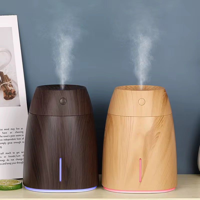 Diffuseur d'Huiles Essentielles Design Bois - Humidificateur Ultrasonique 600 ml