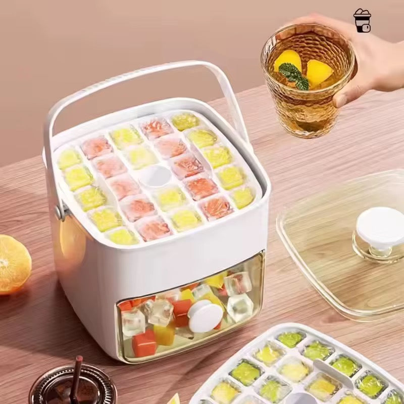 Machine à Glaçons Manuelle avec Réservoir – Idéal pour Cocktails, Jus et Boissons Fraîches