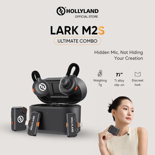 Pack Combo Hollyland Lark M2S : Micro Cravate Ultra-Léger + Retour Son