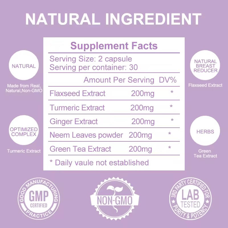 Complément Minsize Breast 60 Capsules – Réduction et Raffermissement Naturel de la Poitrine