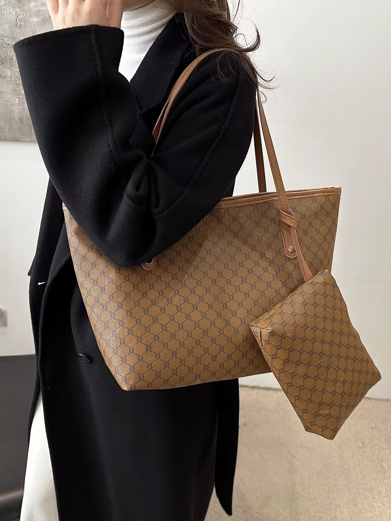 Ensemble Sac à Main "Elegance Retro" & Pochette Assortie