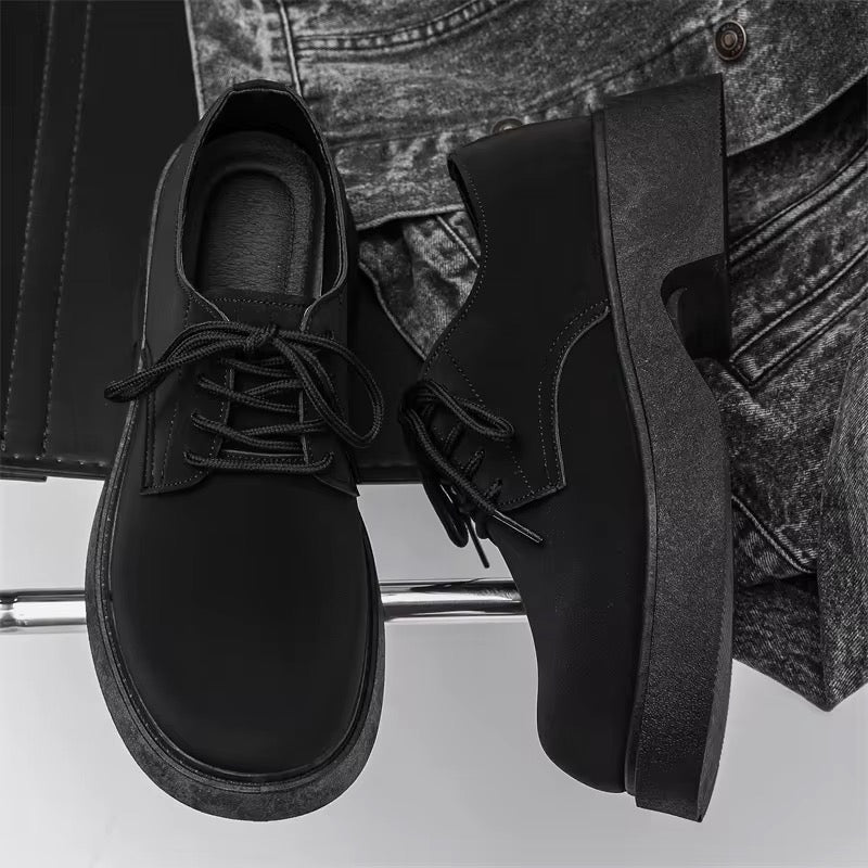 Chaussures Derby "Obsidian" – Style Britannique & Semelle Plateforme