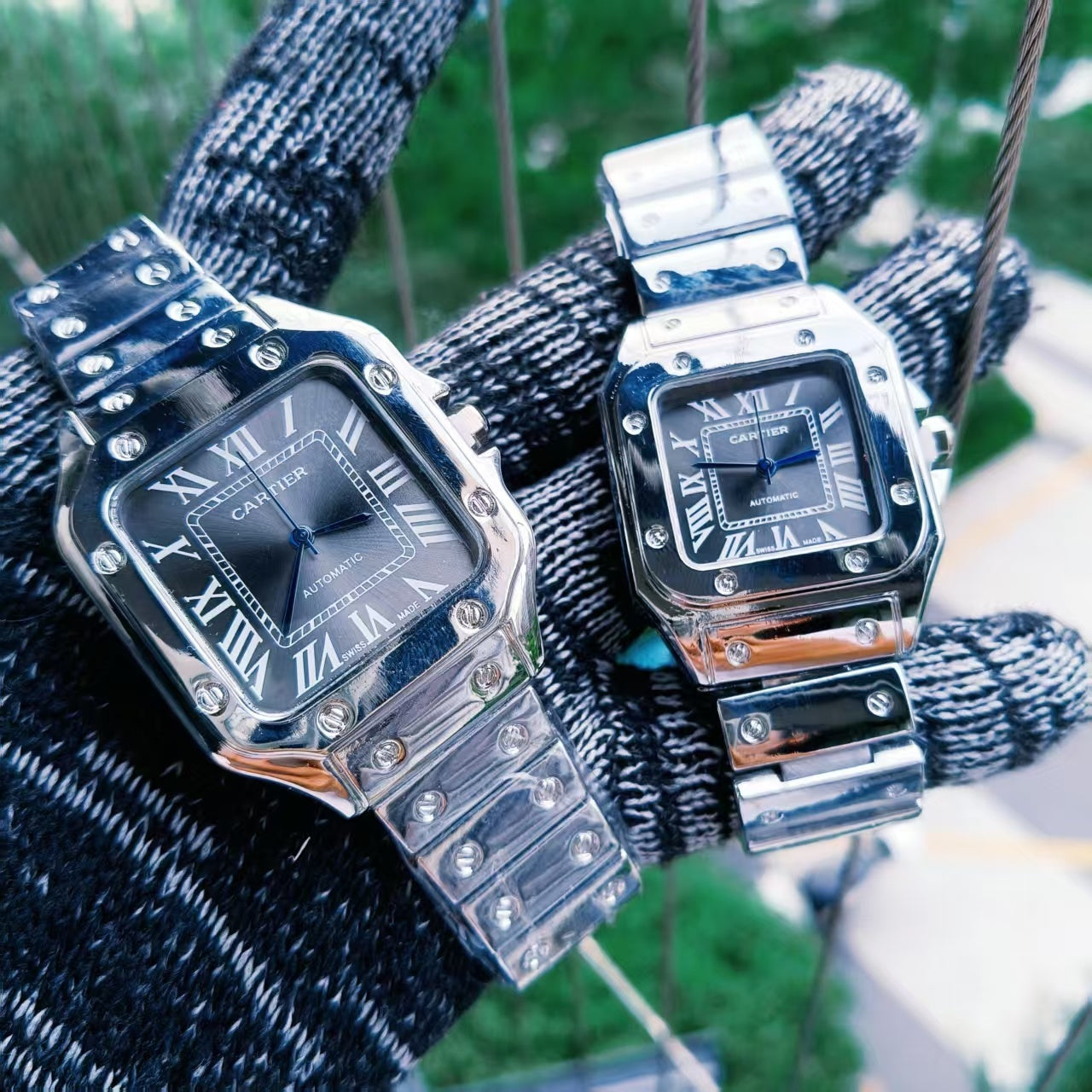 Montre inspirée de la légendaire Cartier Santos