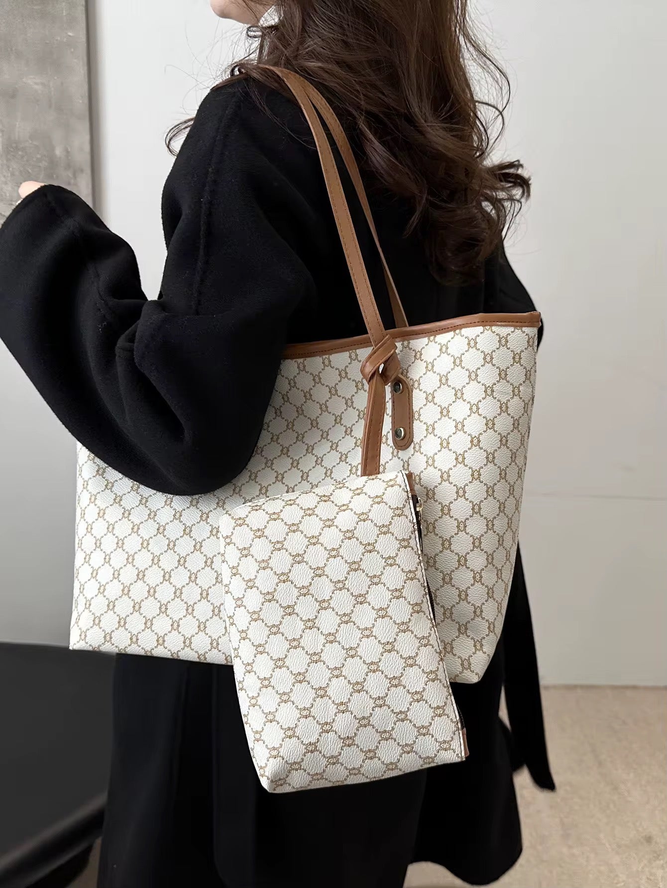 Ensemble Sac à Main "Elegance Retro" & Pochette Assortie