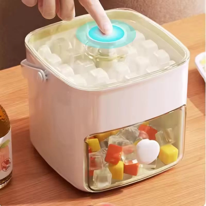 Machine à Glaçons Manuelle avec Réservoir – Idéal pour Cocktails, Jus et Boissons Fraîches