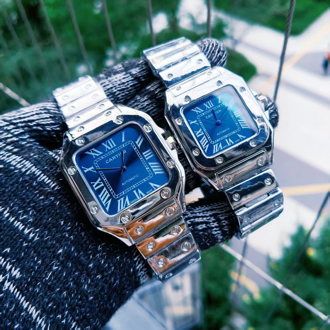 Montre inspirée de la légendaire Cartier Santos