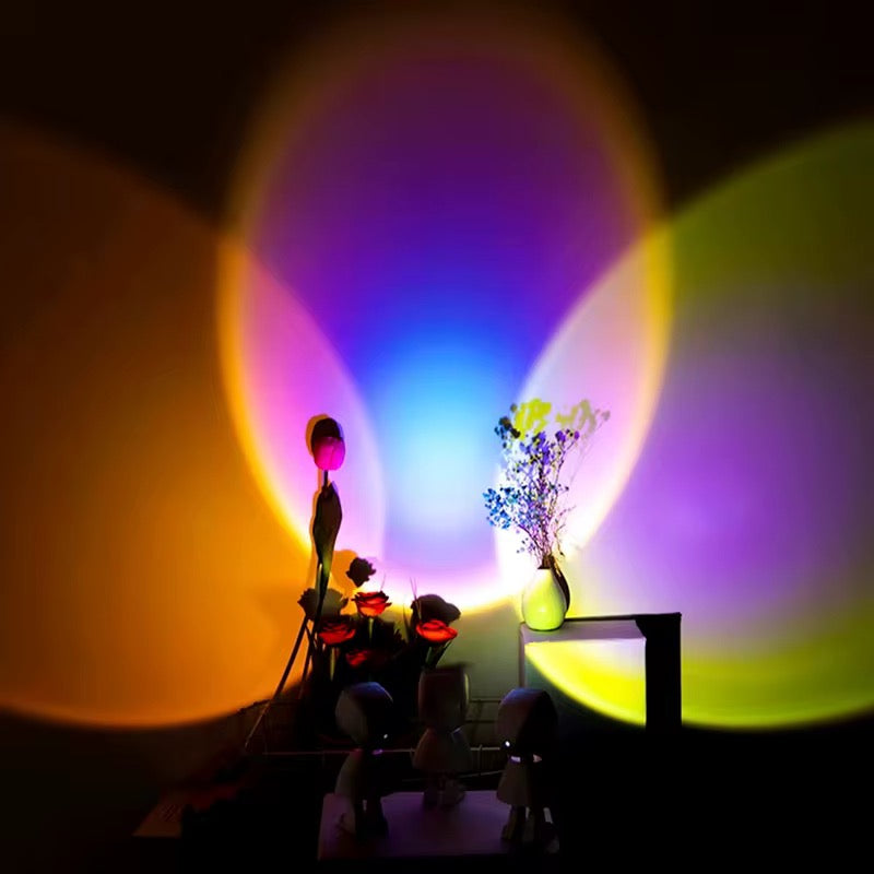 Lampe Projecteur Sunset Astronaute – Veilleuse LED Rechargeable & Ambiance Photo