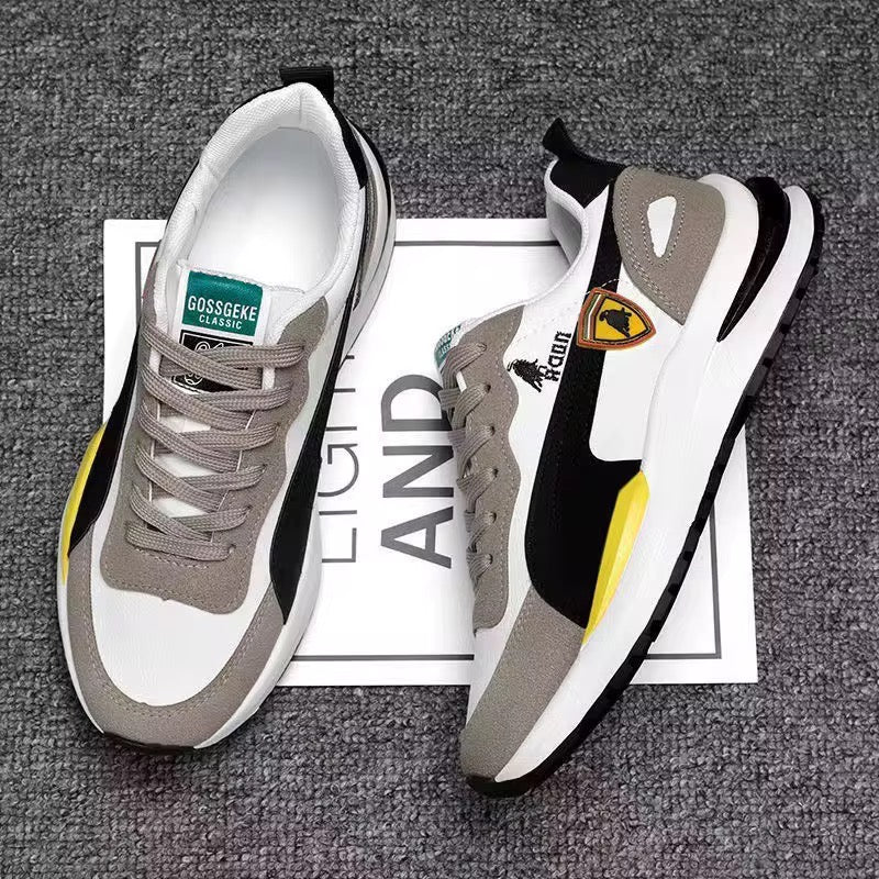 Baskets Homme en Cuir PU – Chaussures de Marche Urbaines et Légères