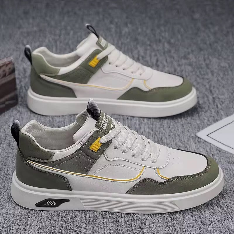 Baskets Homme tendance en Cuir PU – Chaussures de Marche Légères et Respirantes