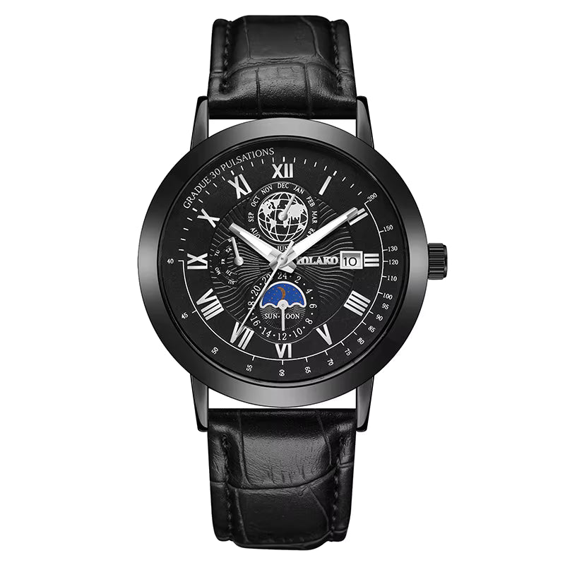 Men's Leather quartz watch Fenyi