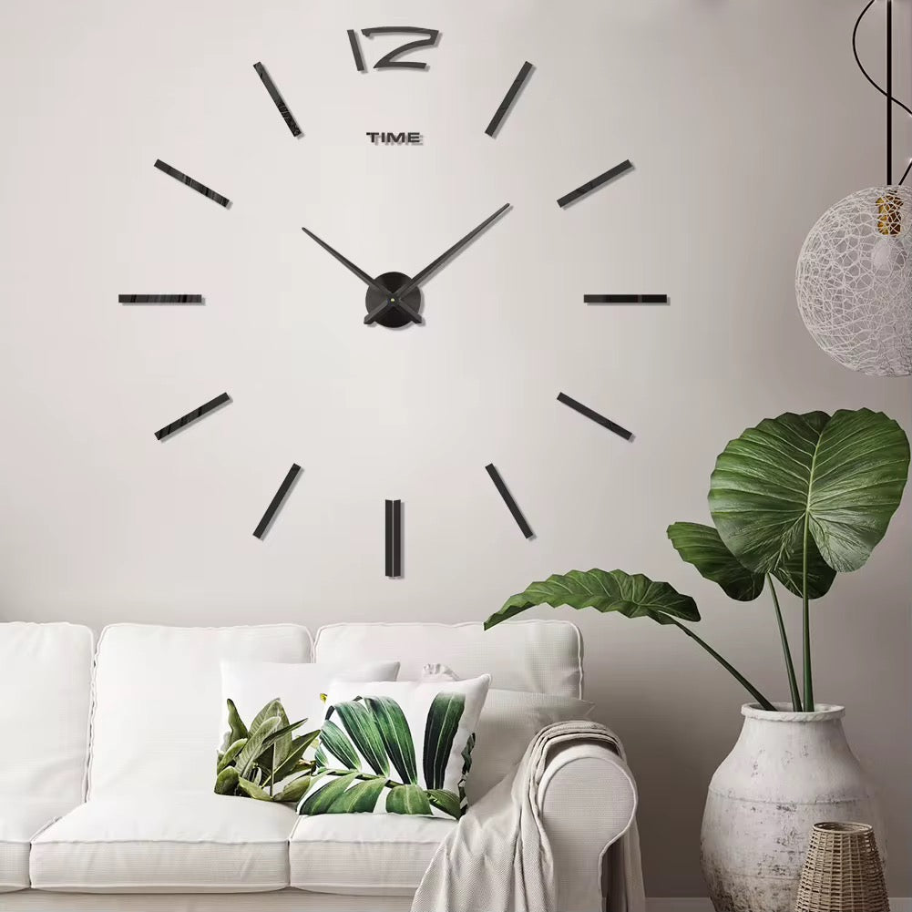 Horloge Murale Géante Autocollante – Bricolage Créatif pour Maison et Bureau