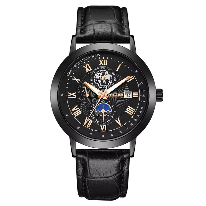 Men's Leather quartz watch Fenyi