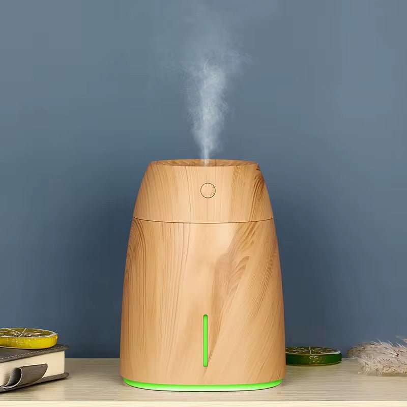 Diffuseur d'Huiles Essentielles Design Bois - Humidificateur Ultrasonique 600 ml