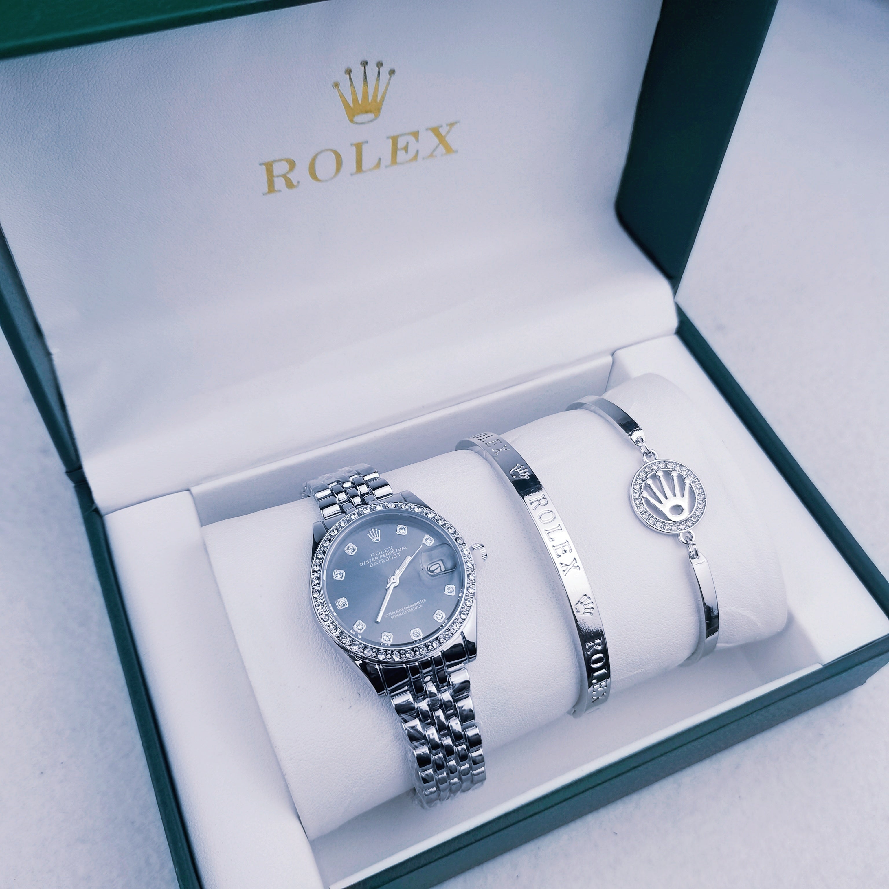 Montre inspirée de la Rolex Rolex Datejust accompagné des bracelets Rolex