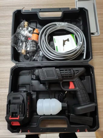 Pistolet de Nettoyage Haute Pression Portable – Kit Complet avec Batterie et Mallette de Transport