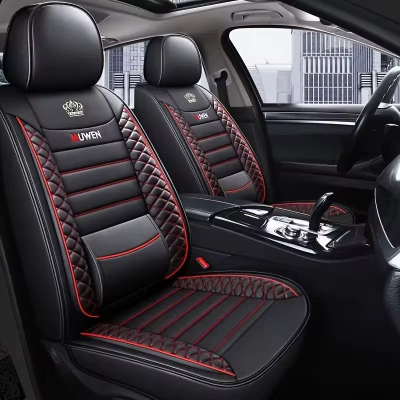 Housse de Siège Auto Intégrale en Cuir Premium - Protection de Siège de Voiture Toutes Saisons