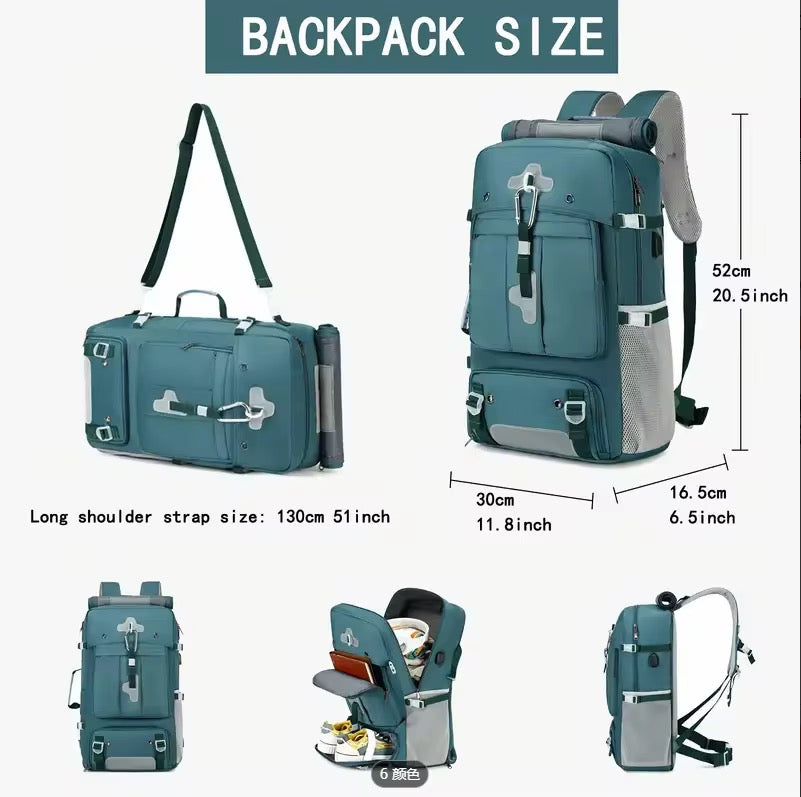 Sac à Dos de Voyage Multi-Compartiments avec Compartiment Chaussures