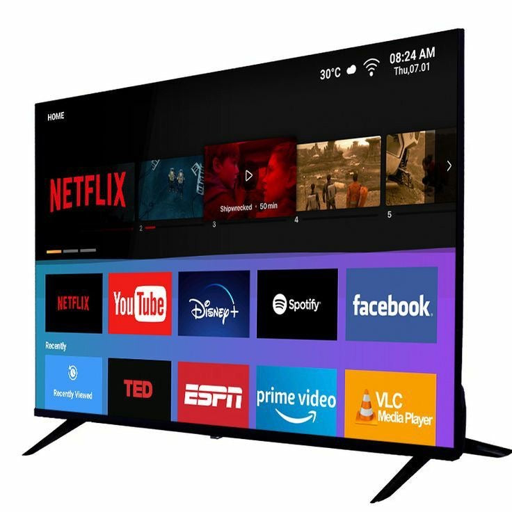 Smart TV LED 4K UHD – Cinéma à Domicile avec Netflix, YouTube, Disney+ et plus