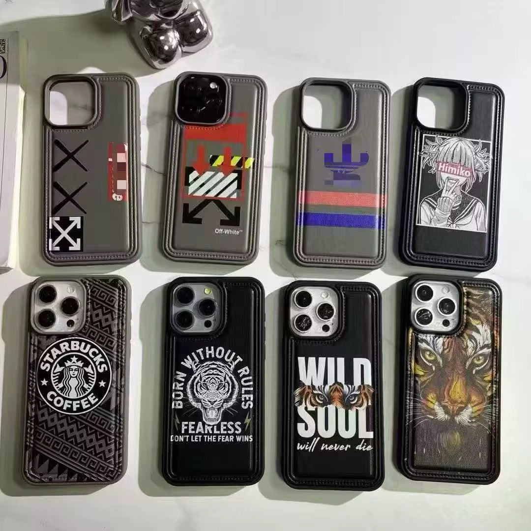 Coque mélanges des Style Streetwear UV – Étui Antichoc avec Logos Personnalisés (Nike, Jordan, Supreme) pour iPhone 11 à 16 Pro Max