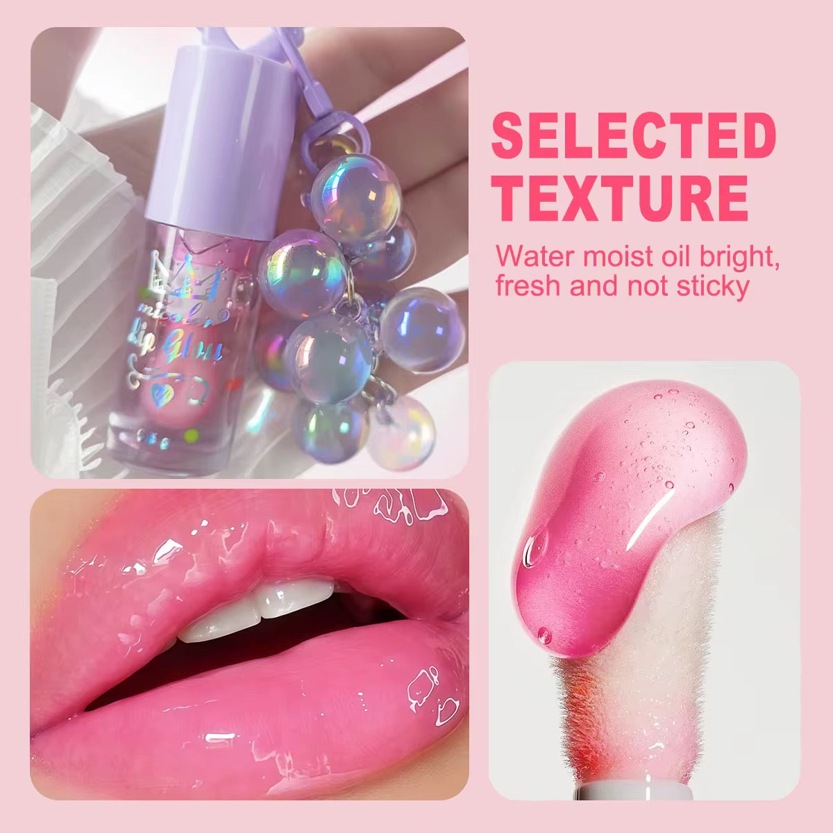 Gloss Cristal Ultra-Brillant – Huile à Lèvres Hydratante & Effet Miroir