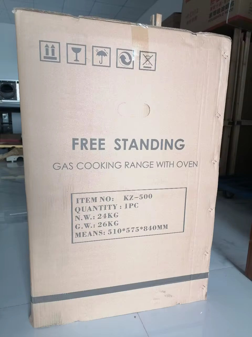 Cuisinière à Gaz Premium – 4 Brûleurs avec Four Intégré & Couvercle de Protection