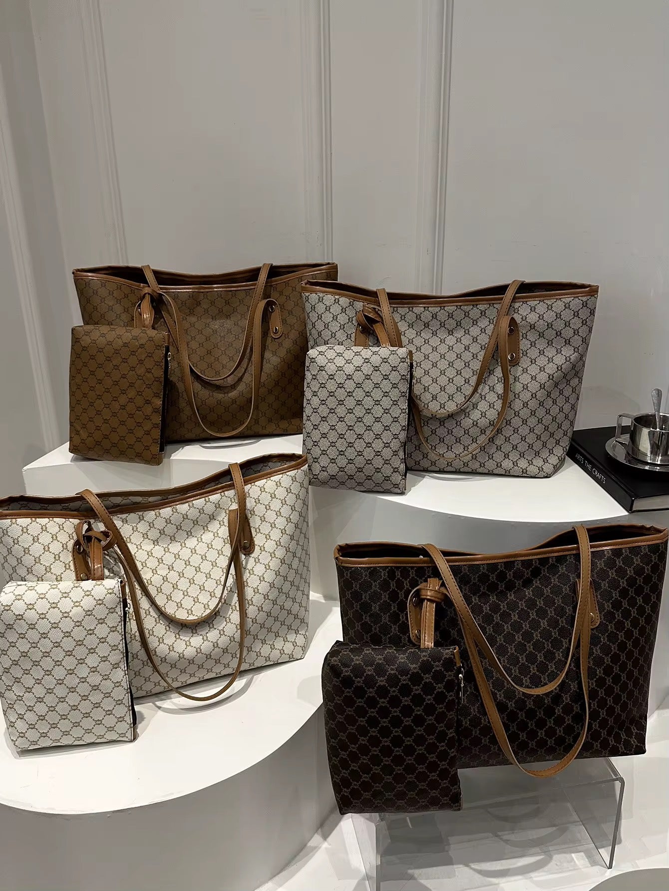 Ensemble Sac à Main "Elegance Retro" & Pochette Assortie