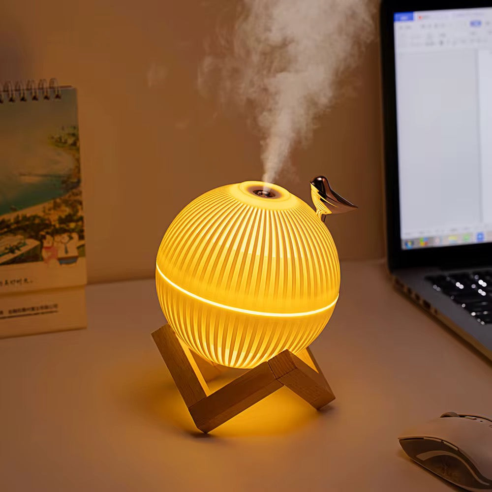 Diffuseur de Brume Créatif Design Astre - Lampe d'Ambiance LED pour Bureau