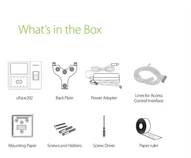 ZKT Uface202 – Terminal Biométrique Intelligent : Reconnaissance Faciale, Empreinte Digitale et Horodateur pour Contrôle d'Accès