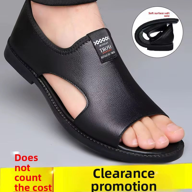 Sandales de Ville "Soft Surface" – Cuir Souple & Design Romain pour Hommes