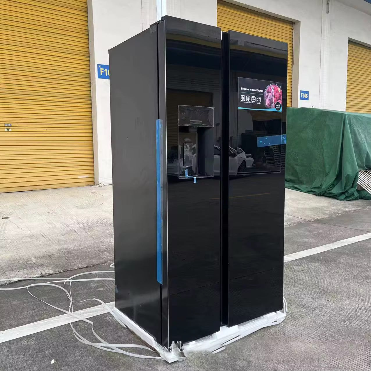 Réfrigérateur Américain "Grand Volume" 606 L – Double Porte en Acier Inoxydable