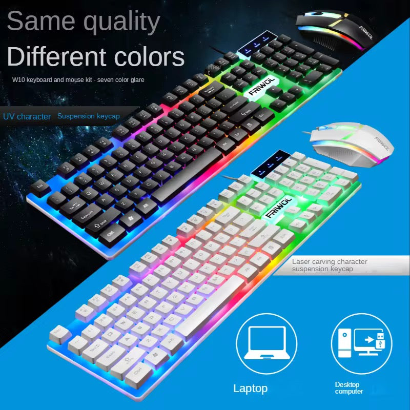 Combo Clavier & Souris Filaire "Élégance" – Design Ultra-Mince & Connexion USB
